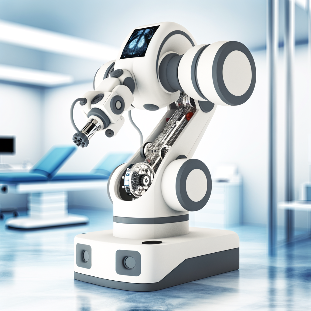 Un robot médico diagnostica enfermedades avanzadas.